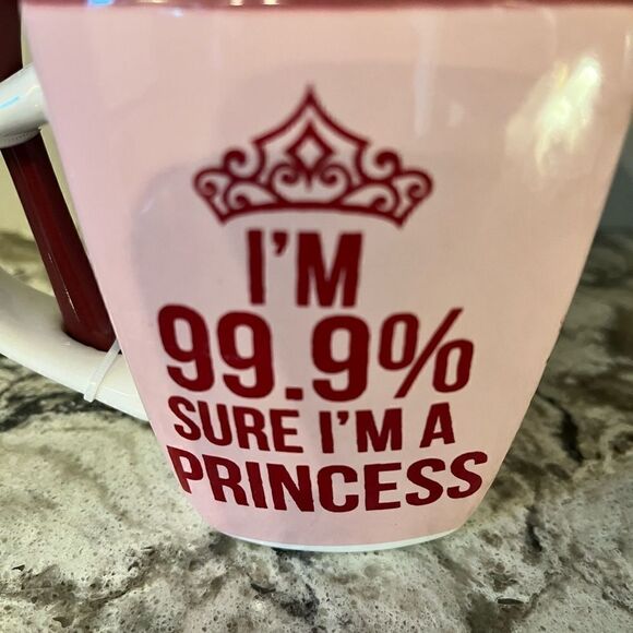 NEW Disney ‘I’m 99.9% Sure I’m a Princess’ Mug w Spoon, Jerry Leigh Design - Picture 4 of 9